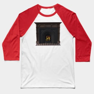 Christmas Fireplace Baseball T-Shirt